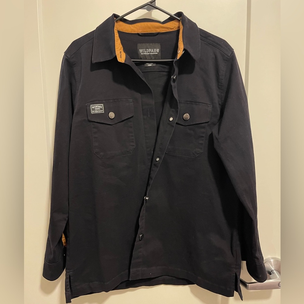 Wildfang Black Button Up Jacket